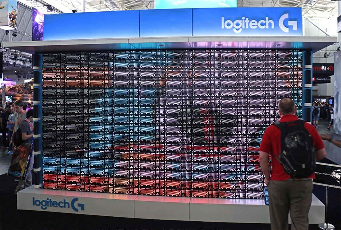 Logitech Goes Retro With Massive 8-Bit Wall Display Of 160 G810 Gaming Keyboards