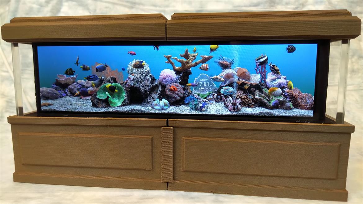 Behold The Sweet Rock Pi X Powered Serene Screen Aquarium And How To Build One