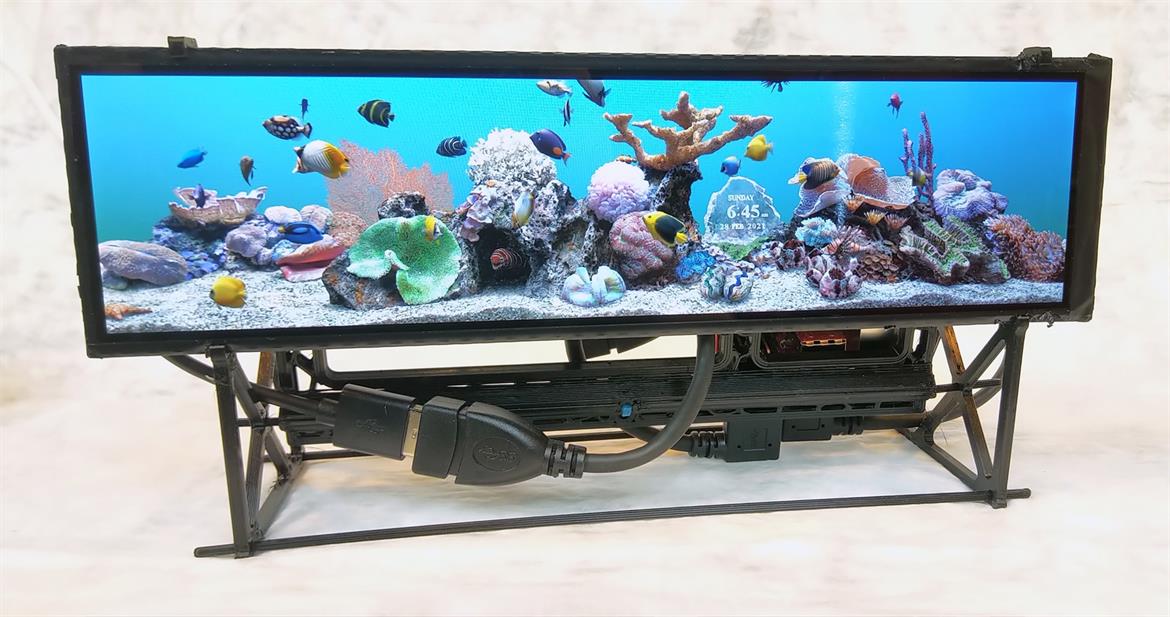 Behold The Sweet Rock Pi X Powered Serene Screen Aquarium And How To Build One