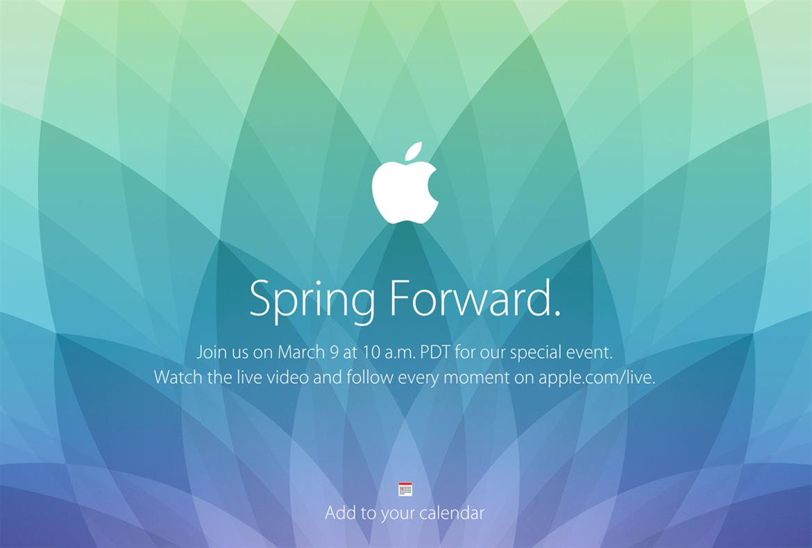 Apple To 'Spring Forward' With Live Streamed Apple Watch Event On March 9
