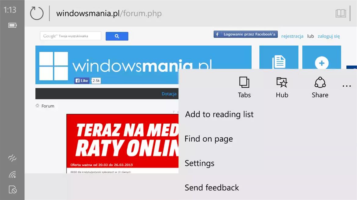 Leaked Screenshots Detail Microsoft Spartan Web Browser For Windows 10 Smartphones 