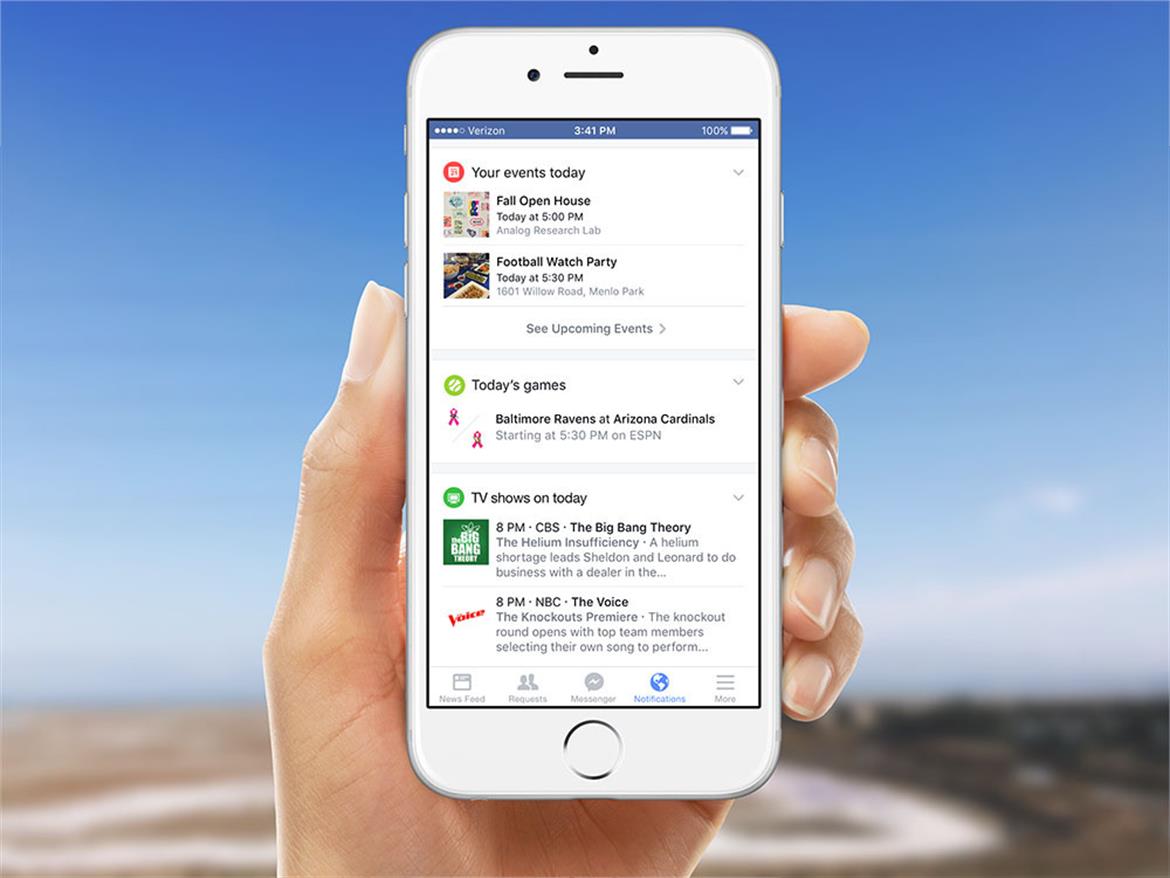Facebook Apes Google Now With Personalized Notifications Tab For iOS, Android