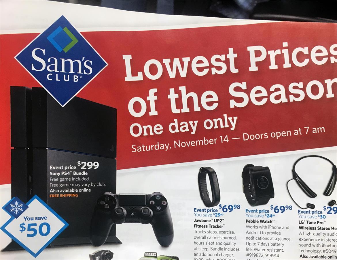 Sam’s Club Pre-Black Friday Doorbuster Sale To Offer PlayStation 4 Bundle For $299 Next Week