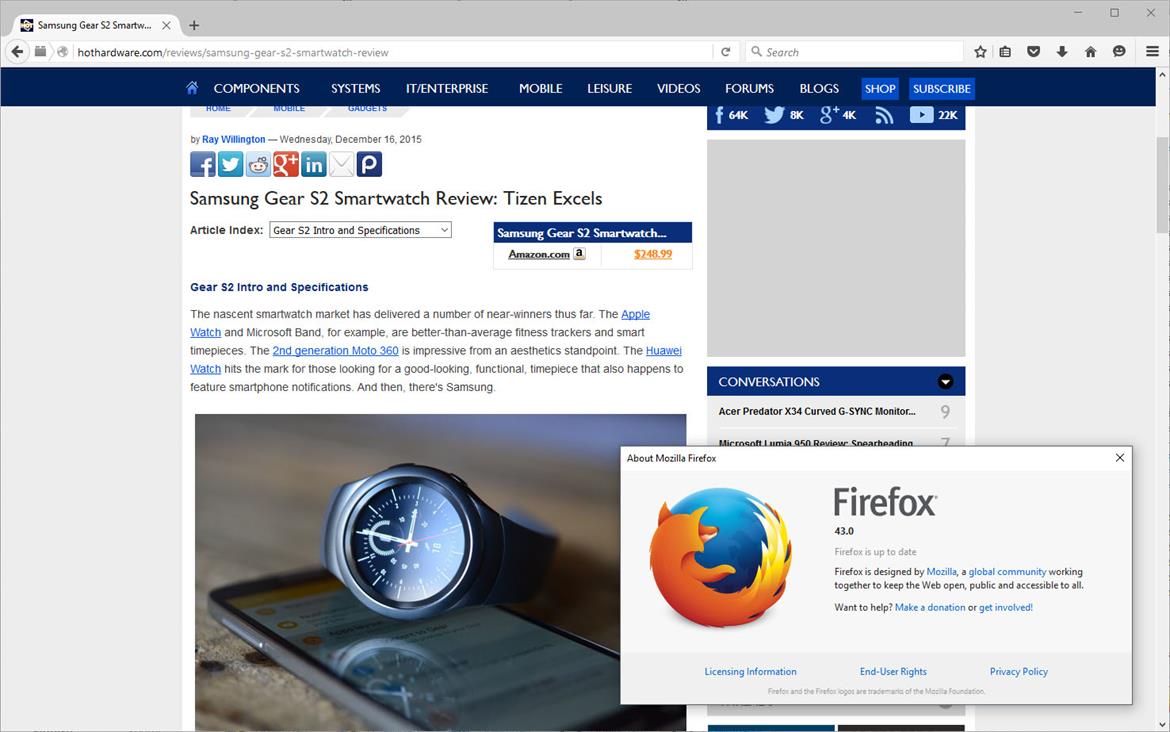 Mozilla Finally Tastes 64-bit Sweetness With Firefox 43 For Windows