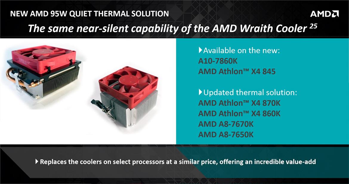AMD Launches Enthusiast A10-7860K APU, New Mainstream Processors And Wraith Cooler