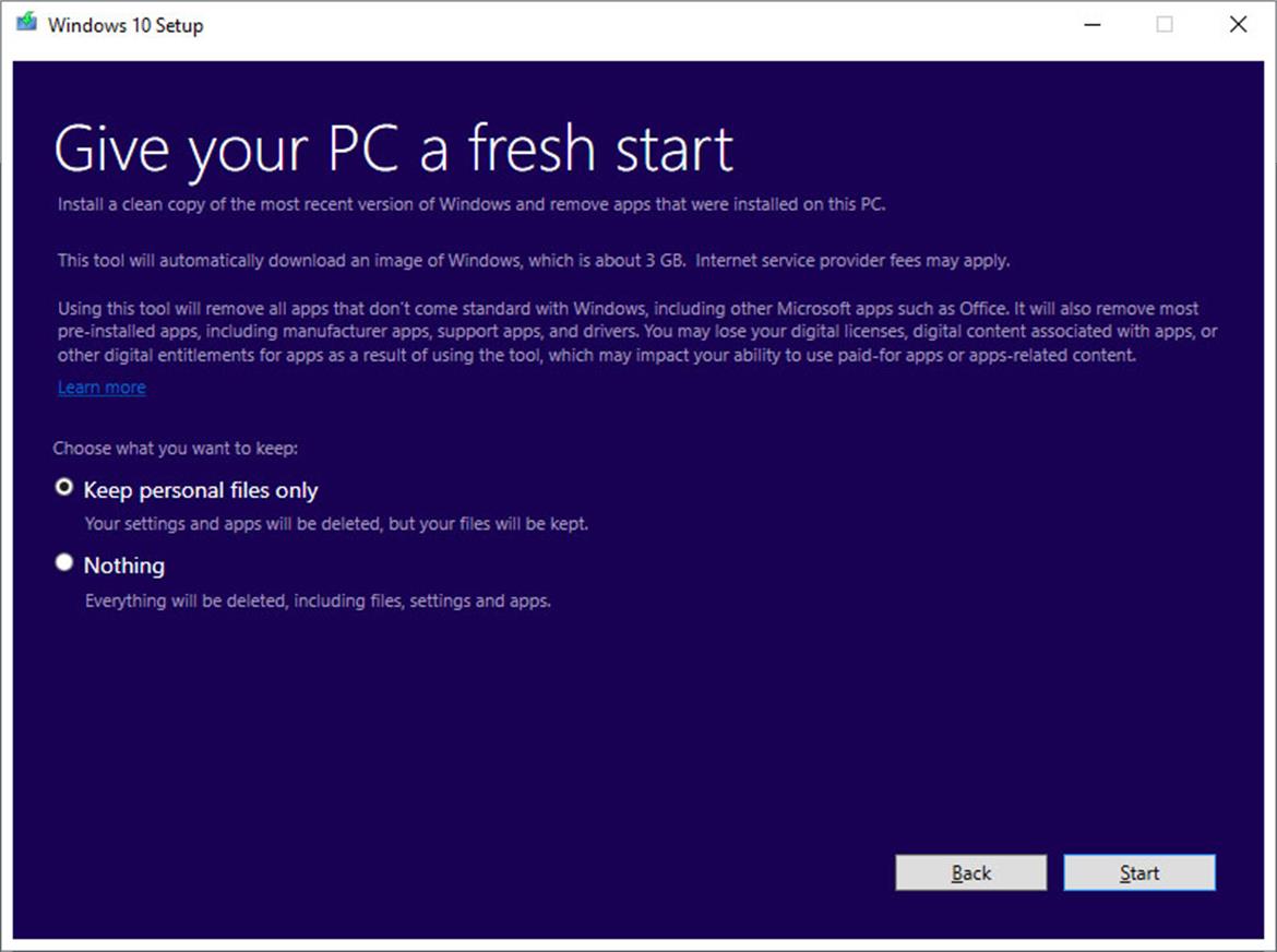 Microsoft Windows 10 Refresh Tool Clears Out Bloatware And Cruft With A Clean Install Reset