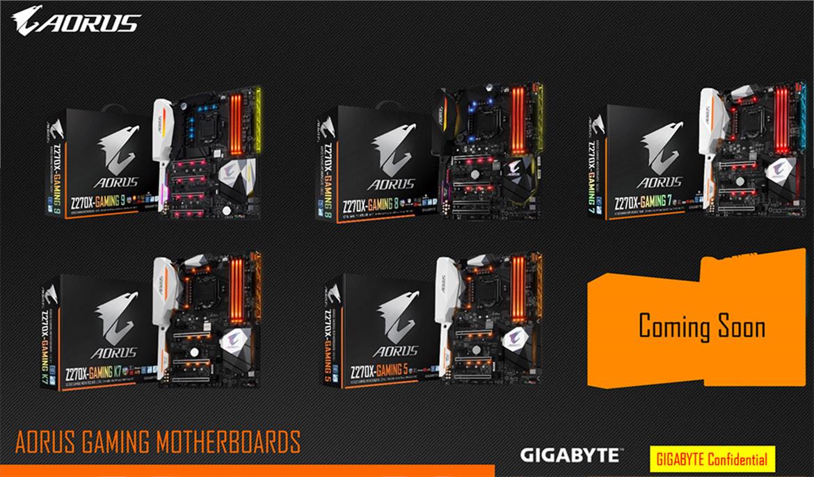 Gigabyte Unleashes Arsenal Of Z270 Chipset Aorus Gaming Series Motherboards For Intel Kaby Lake Processors