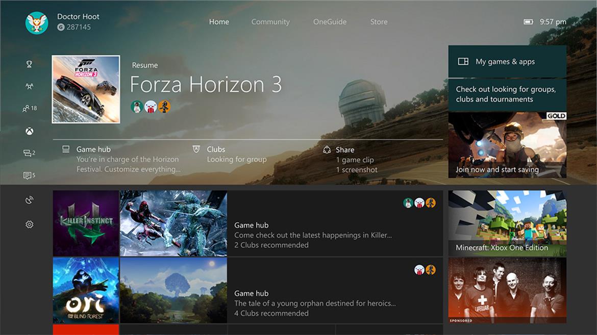 Xbox One Creators Update Arrives For Windows Insiders With Revamped Home And Copilot