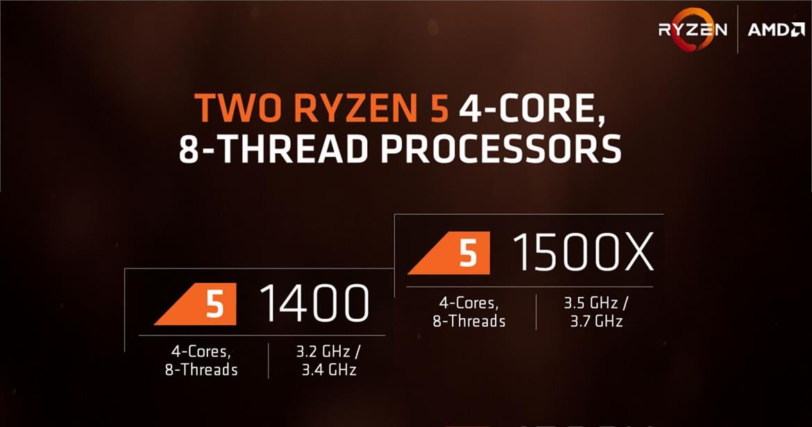 AMD Ryzen 5 Processors Unveiled, 4 and 6-Core Chips As Low As $169 Target Intel Core i5 And i3