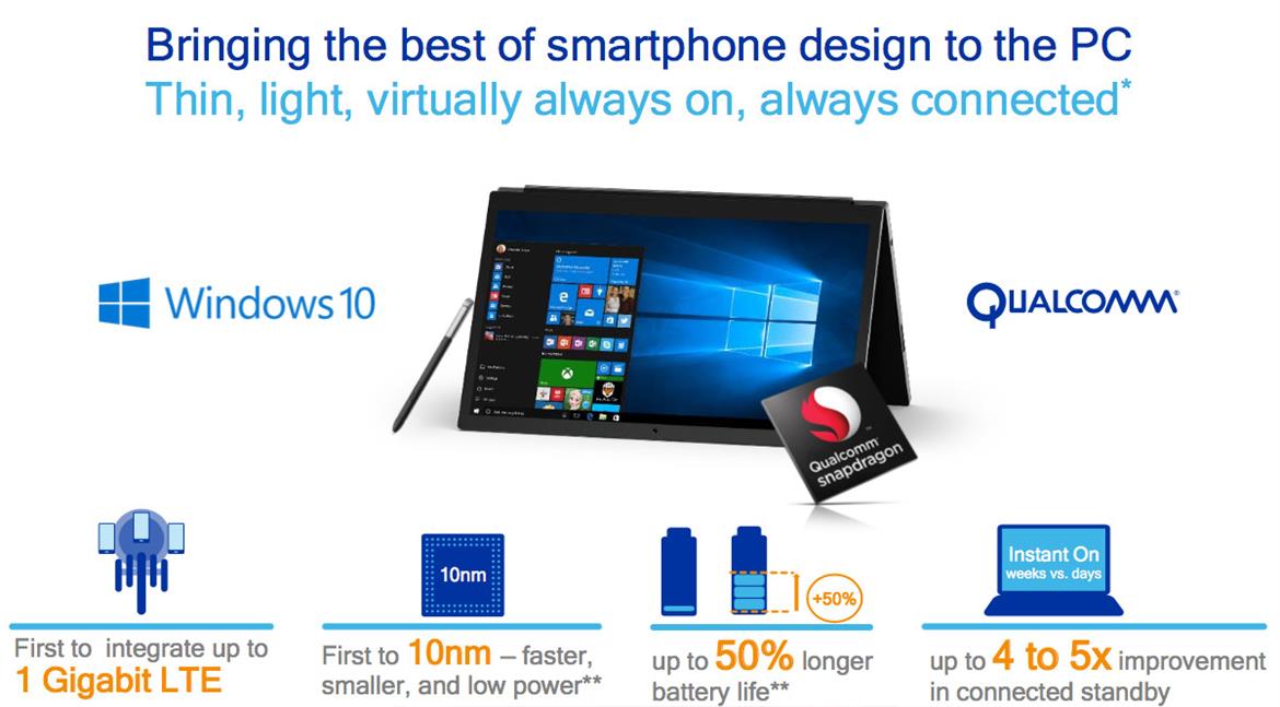 Qualcomm Scores Design Wins With HP, Lenovo And ASUS For Snapdragon 835-Powered Windows 10 PCs