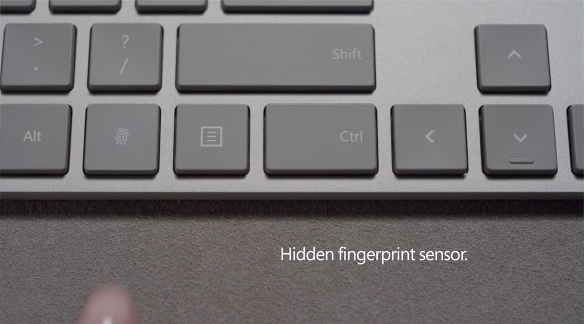 Microsoft Modern Keyboard Adds Fingerprint Authentication For Windows Hello Logins