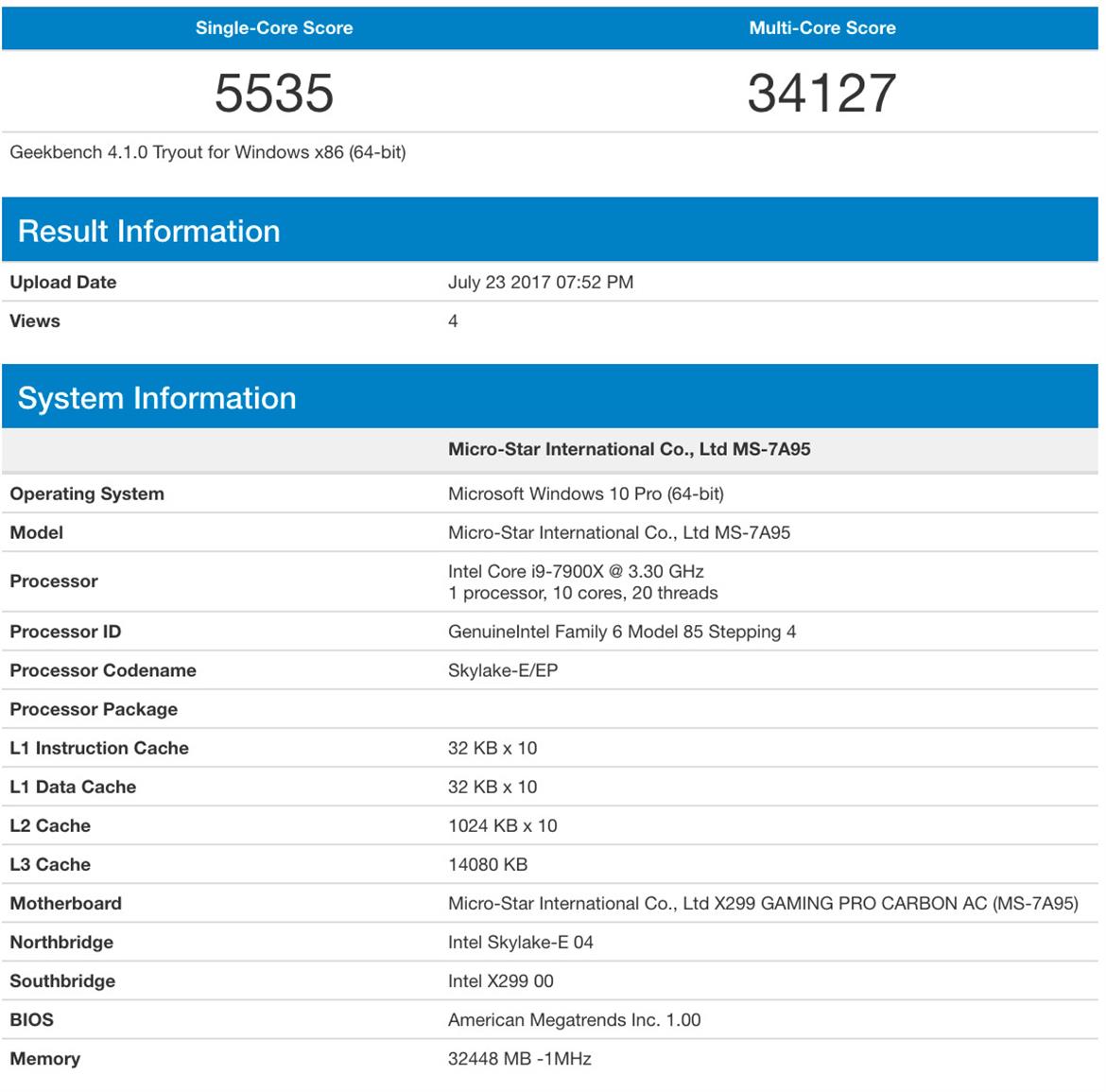 Intel’s 2.5GHz Core i9-7960X 16-Core, 32-Thread HEDT Processor Makes Geekbench Debut