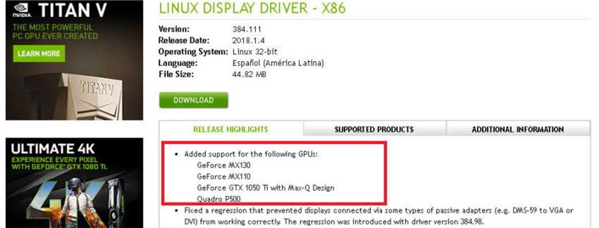 NVIDIA GeForce GTX 1050 And 1050 Ti Max-Q Laptop Graphics Are Incoming According To Driver Listing