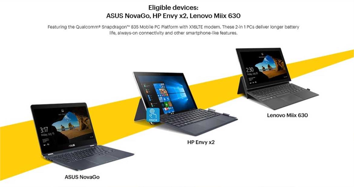 Sprint Offers Snapdragon Always Connected Windows 10 PCs With Free Unlimited Data