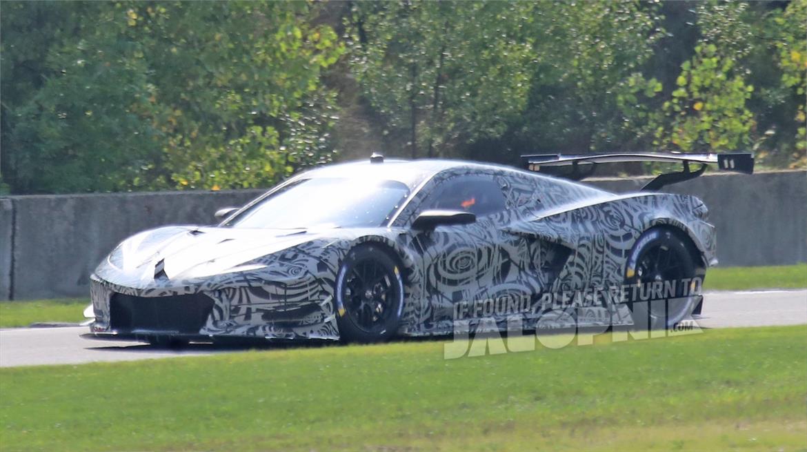 Next-Gen Mid-Engine Chevy Corvette Spied In Sinister C8.R Guise Lapping Road America