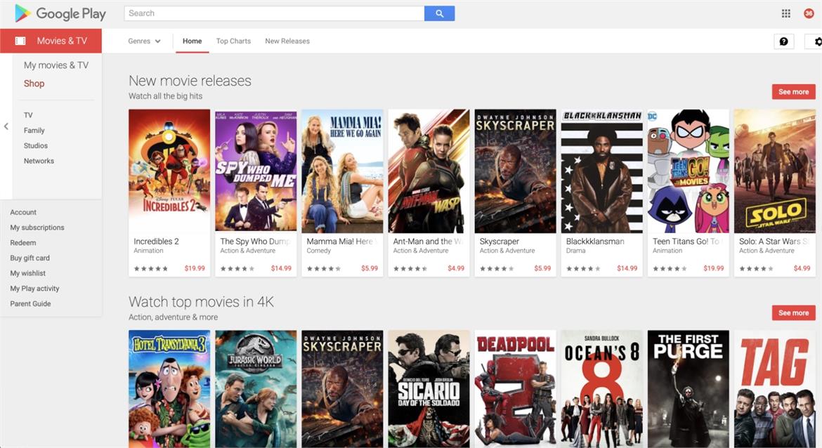 Google Play Is Upgrading Your HD Movie Purchases To 4K For Free