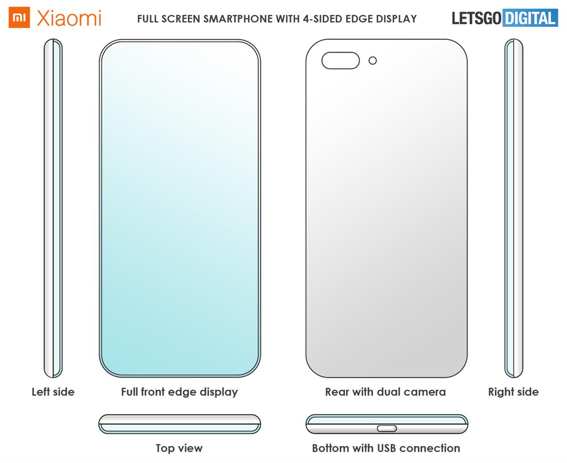 Xiaomi Patent Details Stunning Phone Design With 4-Sided Edge Display