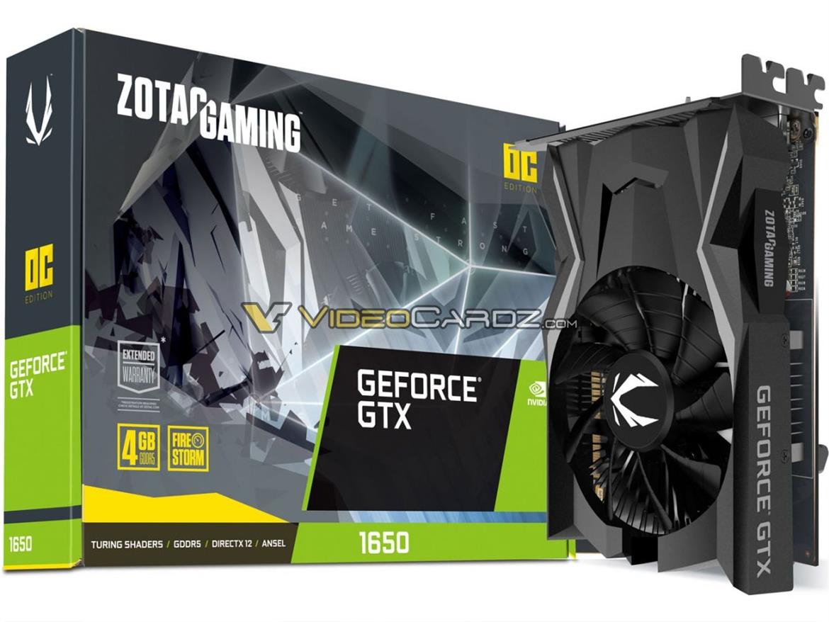 Zotac, Gainward And Palit GeForce GTX 1650 Turing Graphics Cards Leaked