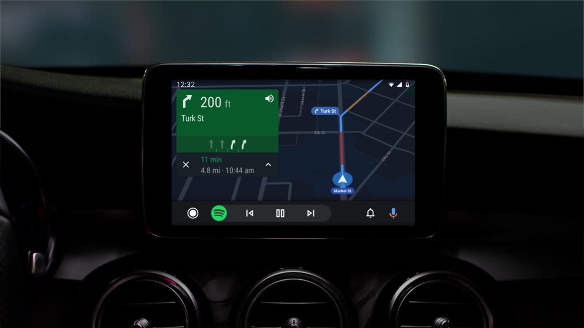 Google's Android Auto Refreshed With Dark Mode And Enhanced Navigation Bar