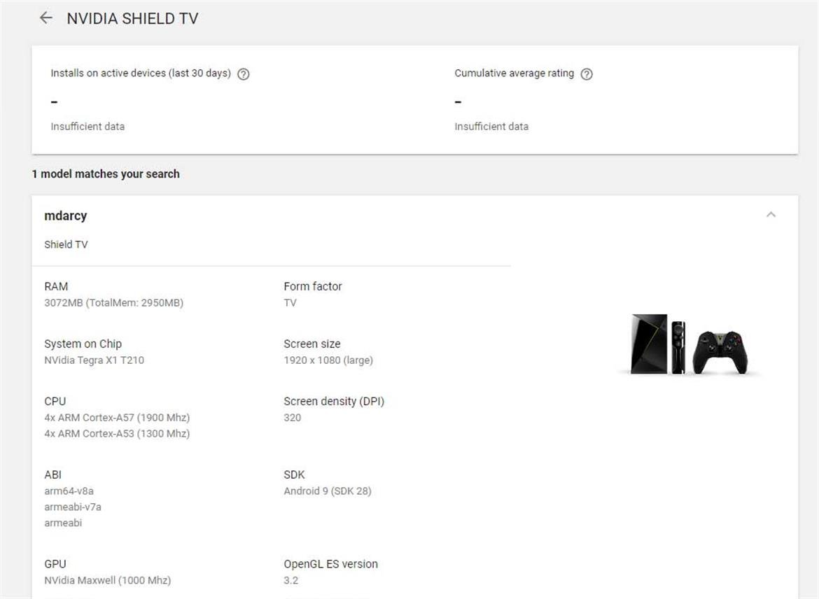 NVIDIA SHIELD TV Code Named MDarcy Leaks On Google Play With Tegra X1, Android 9 On Board