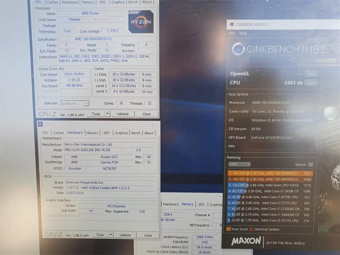 AMD Ryzen 9 3950X 16-Core Zen 2 CPU Hits 5.4GHz Overclock Breaking More Records