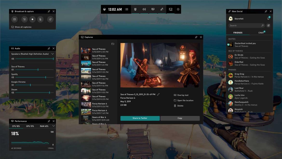 Windows 10 Xbox Game Bar Adds New Frame Rate Counter Overlay And More