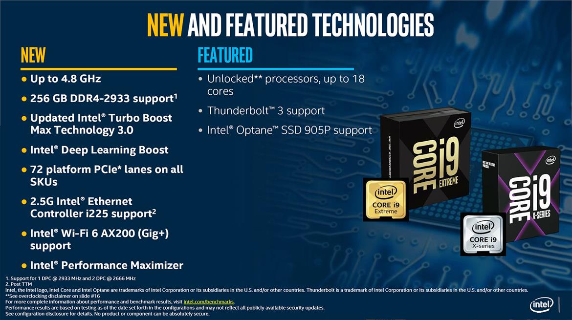 Intel Cascade Lake-X 18-Core Pricing Slashed, Frequencies Boosted To Compete With Threadripper