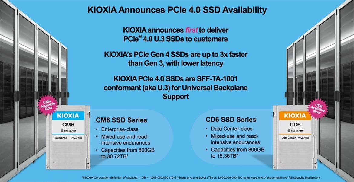 Kioxia Unveils Blisteringly Fast 6.9GB/sec PCIe 4 U.3 SSDs Up To 30TB For Data Centers And The Enterprise