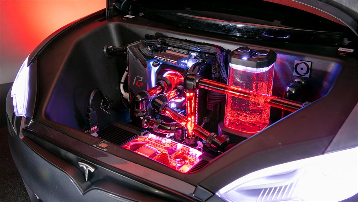 Origin PC's Ryzen 9 3900X-Fueled Tesla Model S 'Ludicrous PC' Is A Kid Gamer's Dream Ride