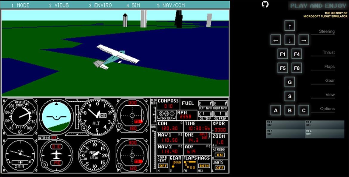 Take Off With These Retro Versions Of Microsoft Flight Simulator Playable In Your Web Browser