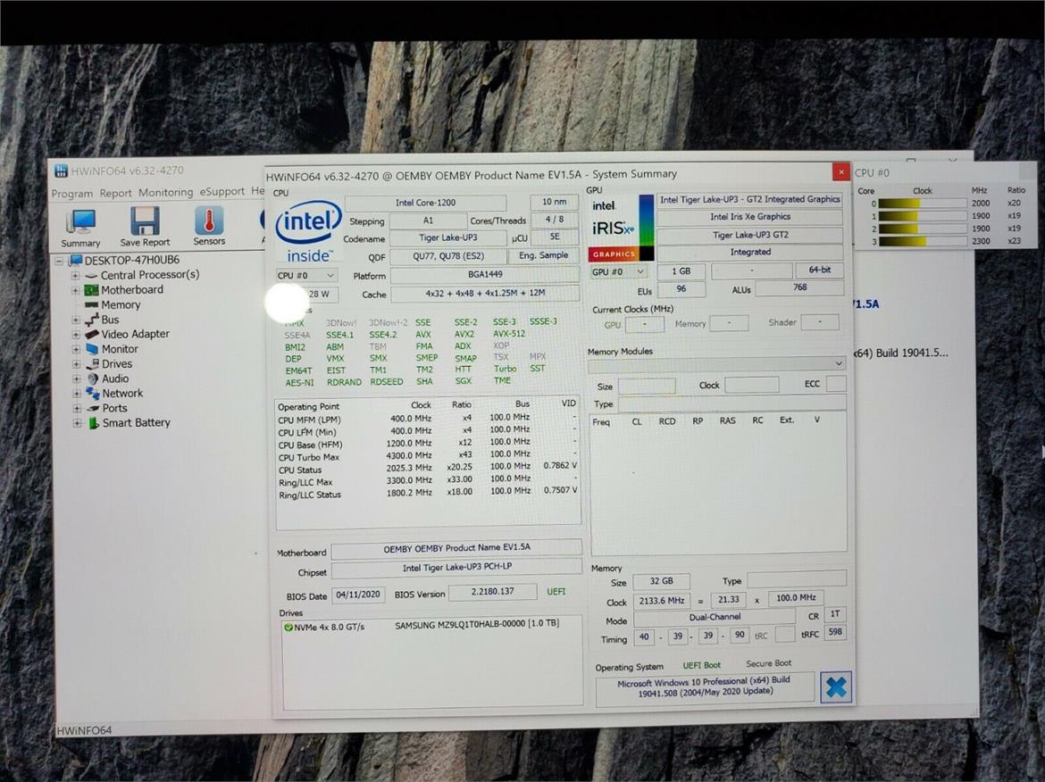Alleged Surface Pro 8 Engineering Sample Sold On EBay With Intel Tiger Lake CPU And 32GB RAM