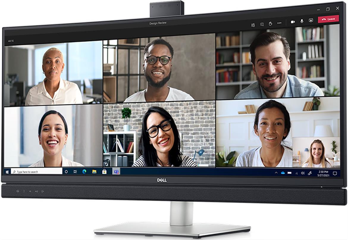 Dell's New Video Conferencing Monitors Have A Dedicated Microsoft Teams Button