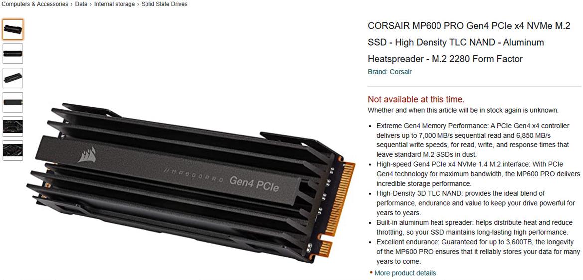Corsair MP600 Pro PCIe 4.0 SSD Leaks With Intoxicating 7 Gbps Data Rates