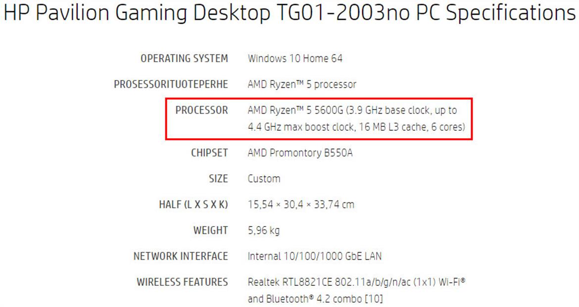 AMD Ryzen 5000G Zen 3 Cezanne Desktop APU Family Specs Leaked In Full