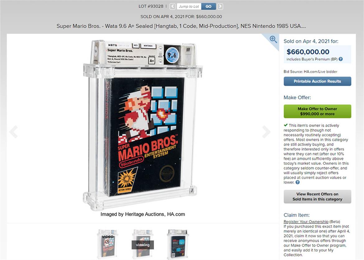 Mint Sealed Copy Of Super Mario Bros Sells At Auction For Staggering $660K