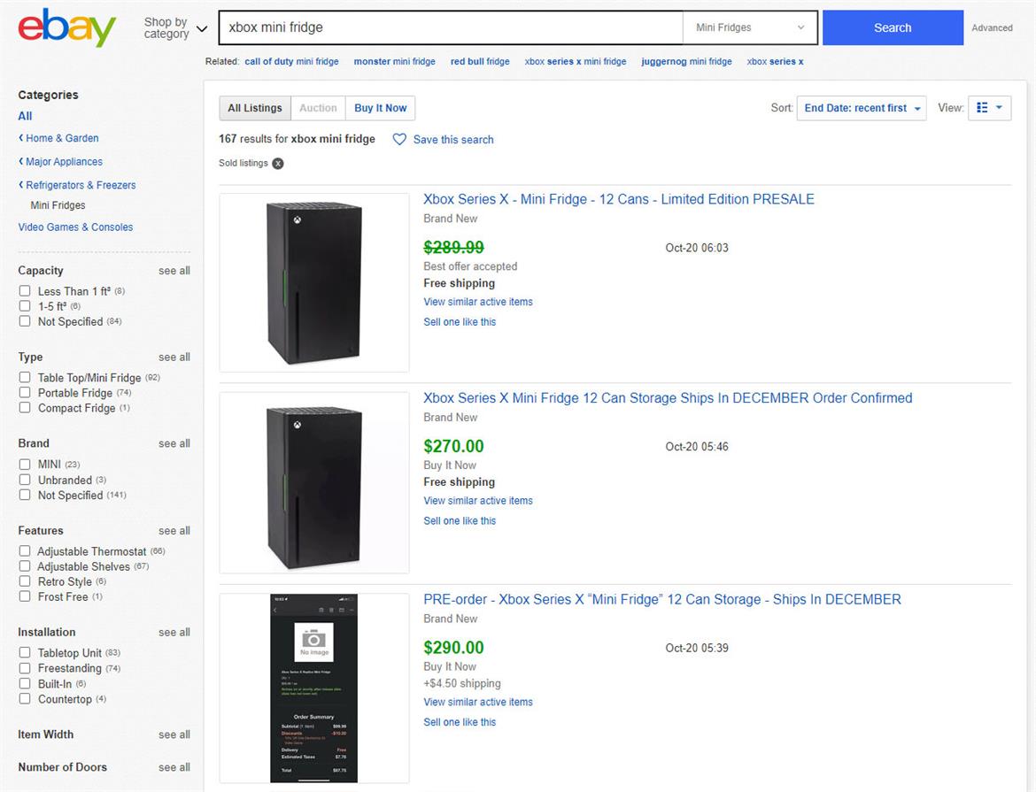 Sold Out Xbox Series X Mini Fridge Hits Ebay Because Scalpers Have No Chill