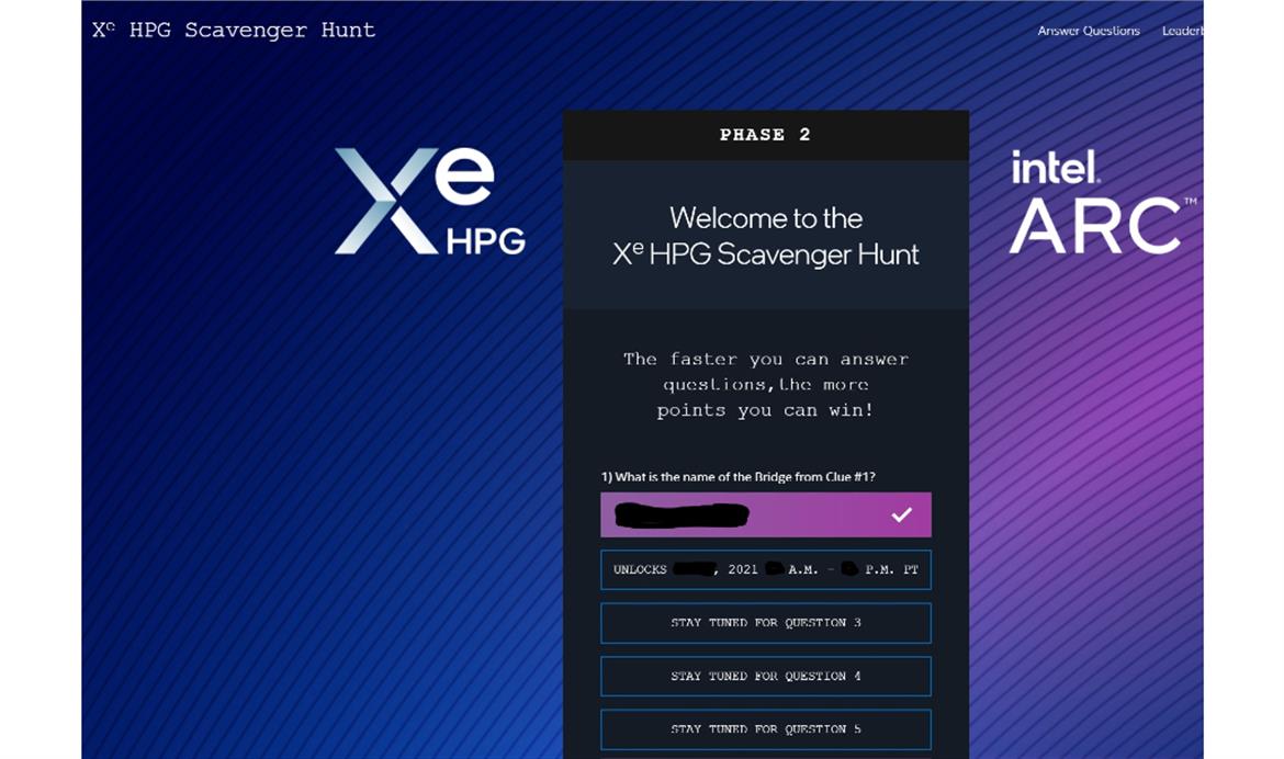Intel Drops Huge Xe HPG Scavenger Hunt Clue For When Next Question Drops