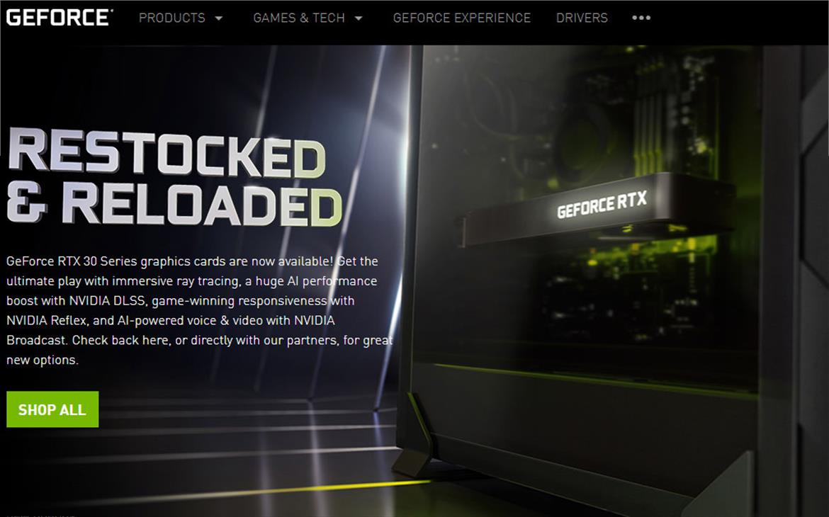 NVIDIA's GeForce RTX 30 Series Restocked And Reloaded Campaign Is Great News For Gamers