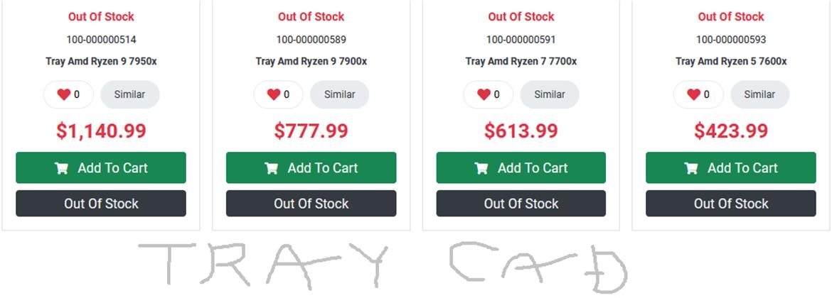Retailer Leaks Zen 4 Ryzen 9 7950X, 7900X, Ryzen 7 7700X And Ryzen 5 7600X Pricing