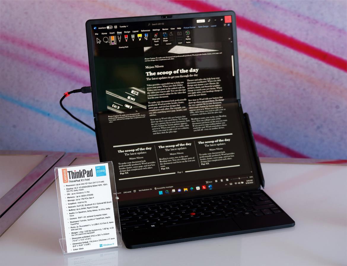 Hands-On Lenovo’s Wild ThinkPad X1 Fold, Innovative Glasses T1 And New ThinkBook 16p 