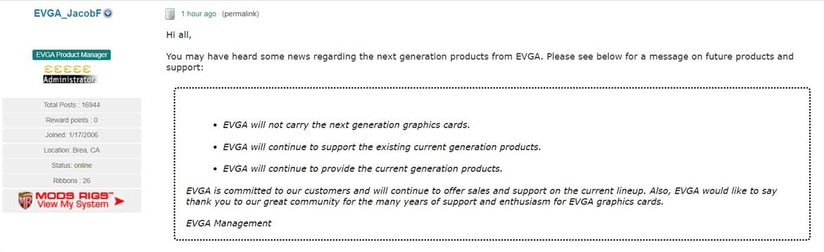 Bombshell: EVGA Severs Ties With NVIDIA And Exits The GPU Market