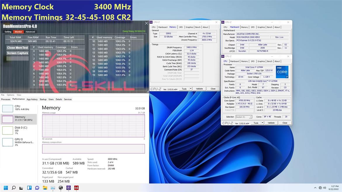 G.Skill Snatches DDR5 Speed Crown With Lightning Fast 6800MHz Trident Z5 RGB RAM