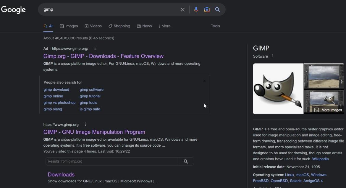 How Google Ads For GIMP's Official Website Exposed PCs To Malware