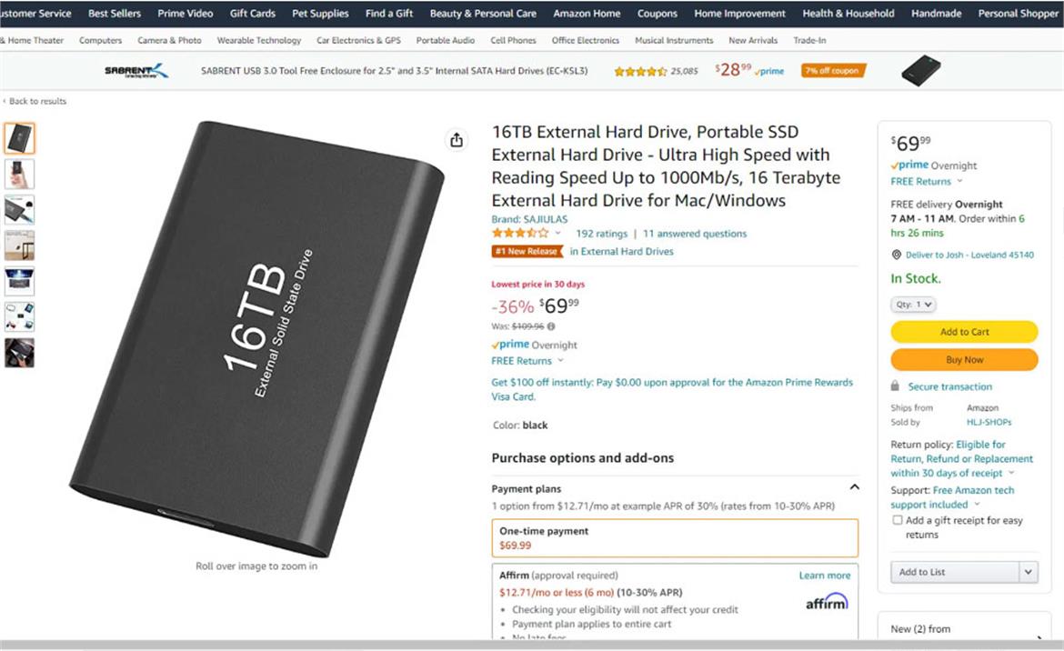 Don't Get Scammed By Phony $100 16TB SSDs With High Ratings On Amazon