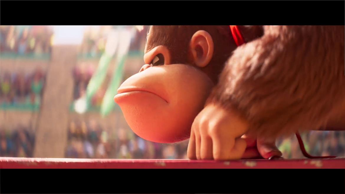 Watch Cat Mario Face Off With Seth Rogen Donkey Kong In Super Mario Bros Trailer