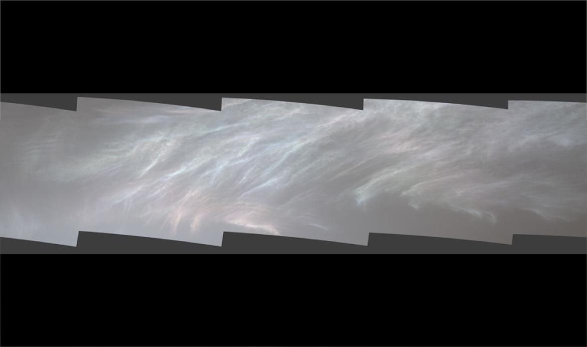 NASA's Rover Captures A Clear View Of Martian Sun Rays And A Spectacular Feather Cloud