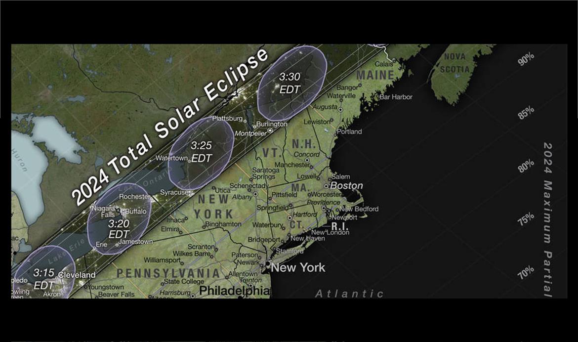 NASA Shares A Sweet High-Res Map Of US Solar Eclipse Times And Locations Through 2024