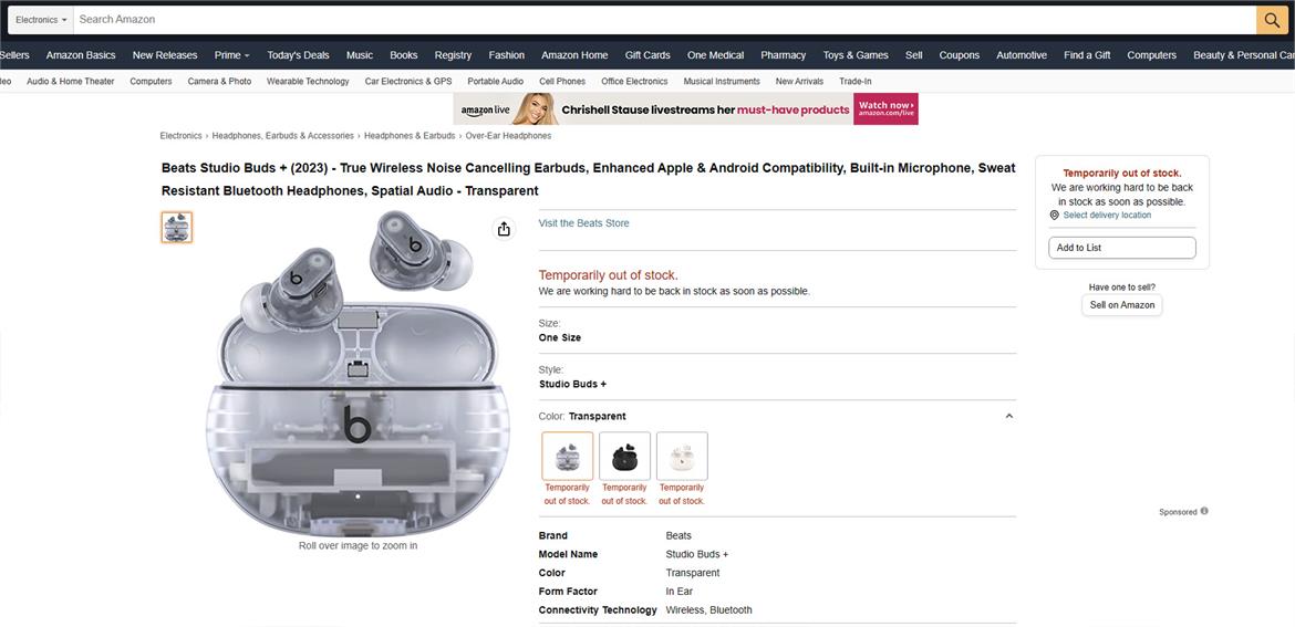 Amazon Jumps The Gun And Reveals Apple's Beats Studio Buds+ Ahead Of Launch